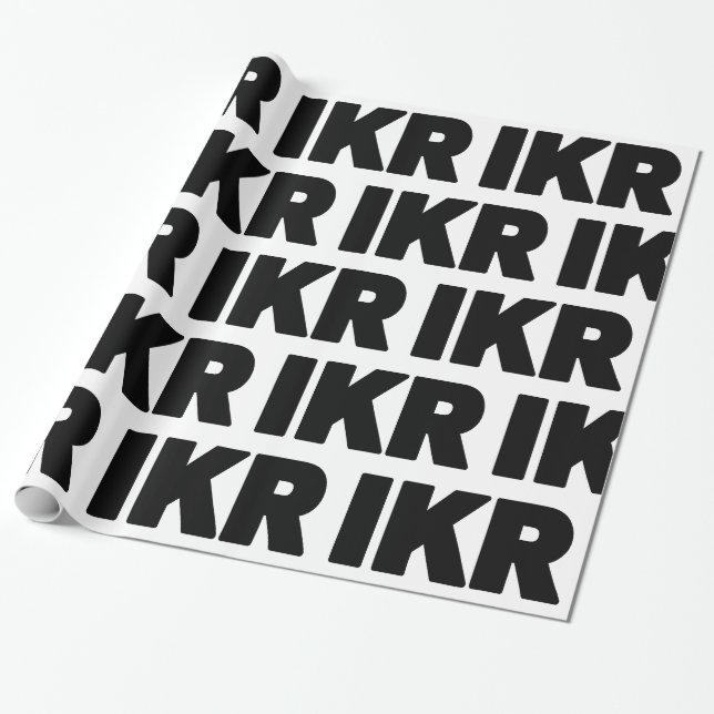 IKR | Text Slang Geschenkpapier (Ungerollt)