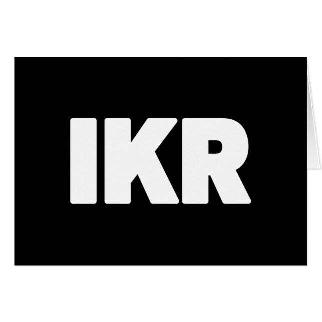 IKR | Text-Slang-Karte (Vorderseite (Horizontal))