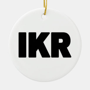 IKR Text Slang Keramik Ornament
