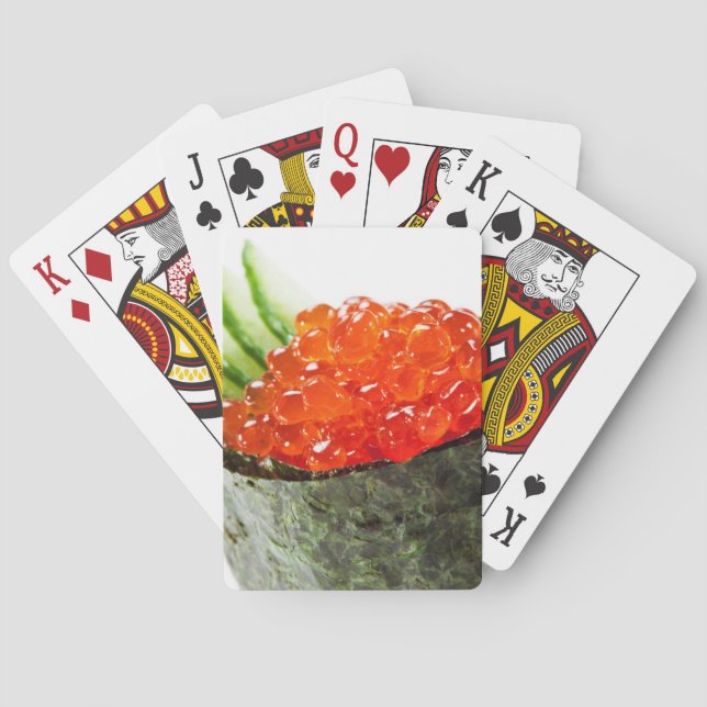 Ikura (Lachs Roe) Gunkan Maki Sushi Spielkarten (Rückseite)