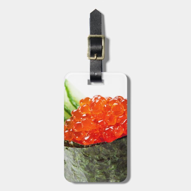 Ikura (Lachsrogen) Gunkan Maki Sushi Gepäckanhänger (Vorderseite vertikal)