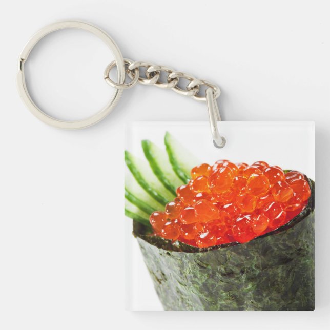 Ikura (Lachsrogen) Gunkan Maki Sushi Schlüsselanhänger (Vorderseite)