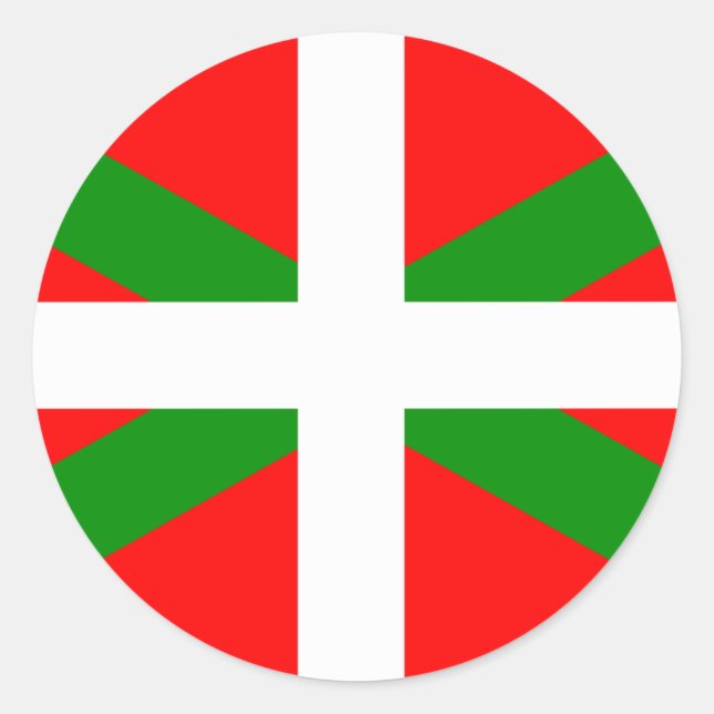 Ikurrina-baskische Flaggenaufkleber Runder Aufkleber (Vorderseite)