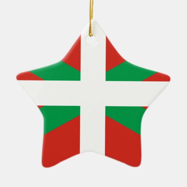 IKURRIÑA DRAPEAU BASKISCHE EUSKADI FLAGGE VASCA KERAMIK ORNAMENT (Vorne)