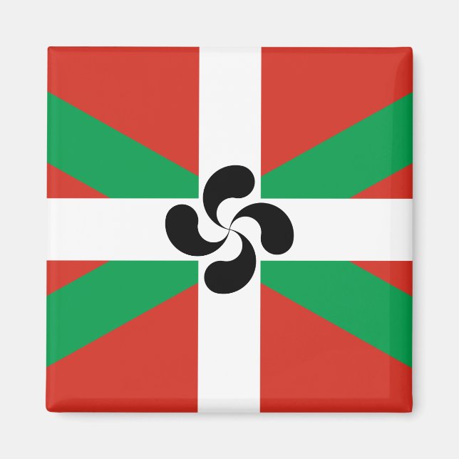 Ikurriña mit Lauburu-Symbol Magnet (Vorne)
