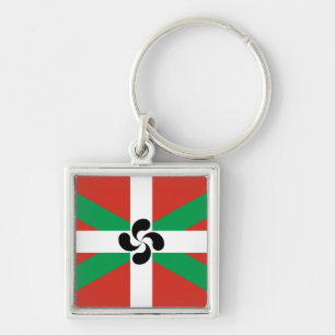 Ikurriña mit Lauburu-Symbol Schlüsselanhänger