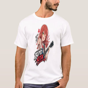 : Ikuyo Kita Anime Gitarren-Aufkleber   Rockmusik  T-Shirt