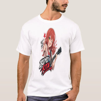 : Ikuyo Kita Anime Gitarren-Aufkleber | Rockmusik T-Shirt