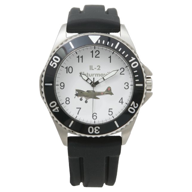 Il-2 Shturmovik WW2 sowjetische Luftfahrzeuge Armbanduhr (Vorderseite)