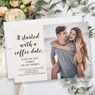 Il A Commencé Avec Le Faire-part Photo Fiançailles