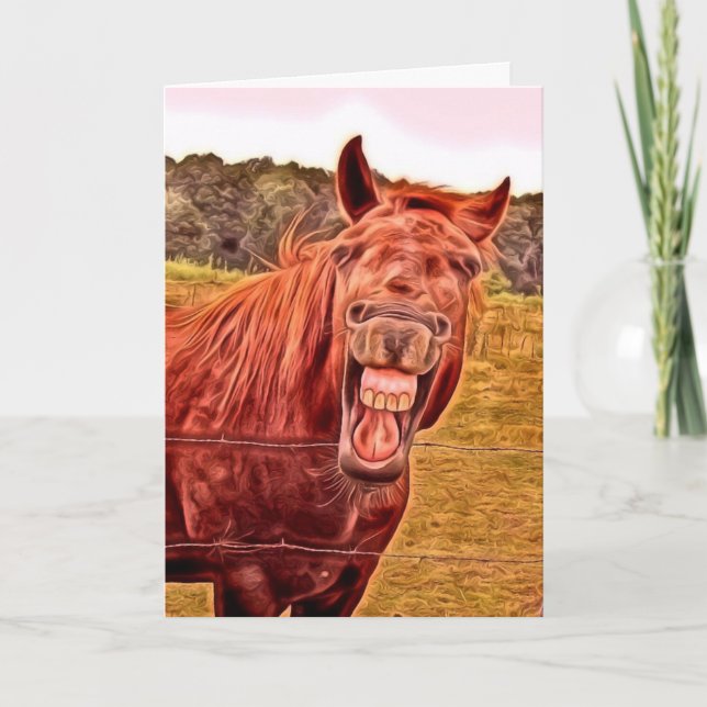 Il a eu 50 ans ! ! Horse Bonne Carte d'Anniversair (Devant)