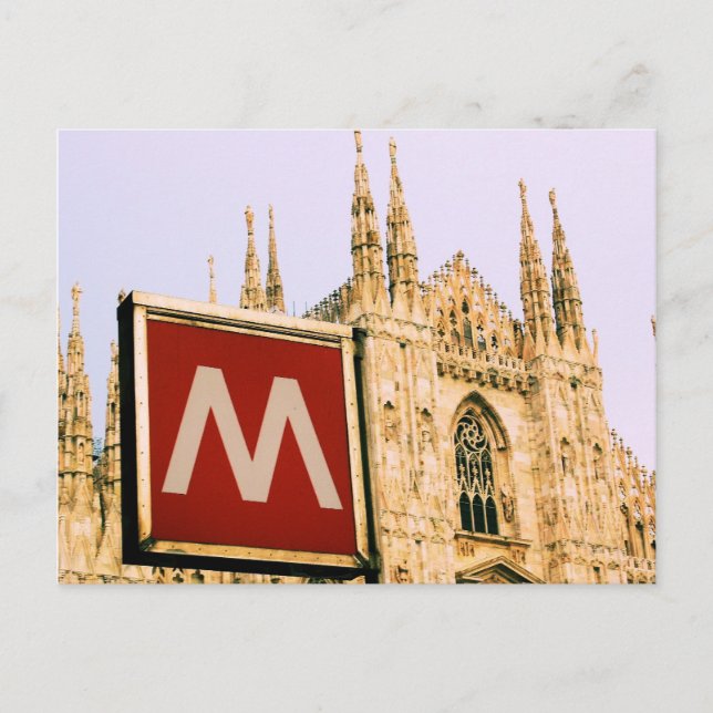 il Duomo via le métro - Milano, Italie Carte posta (Devant)
