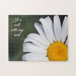 Il est bien avec mon puzzle excentré de marguerite