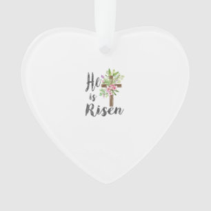 Il est Ressuscité Croix Florale Vintage Joyeuses P