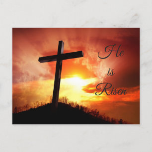 Il est ressuscité, croix religieuses Carte postale