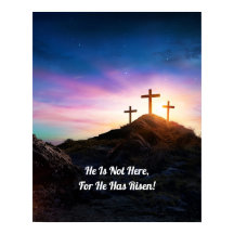 Il est ressuscité/Pâques - texte modifiable Poster