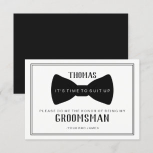 Il est temps d'adapter la carte Groomsman - Cravat