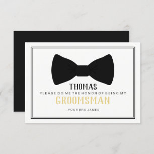 Il est temps d'adapter la carte Groomsman - Cravat