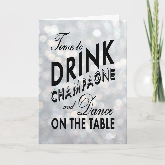 Il est temps de boire du champagne sur la carte Si (Devant)