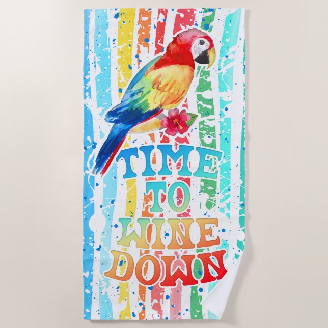 Il est temps de boire le serviette de plage (Devant)