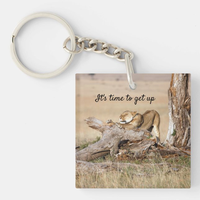 Il est temps de lever la photo Lion avec le texte (Devant)
