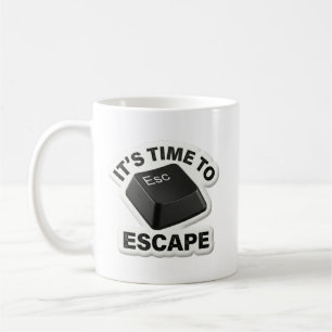 Il est temps de s'échapper Mug drôle de clavier de