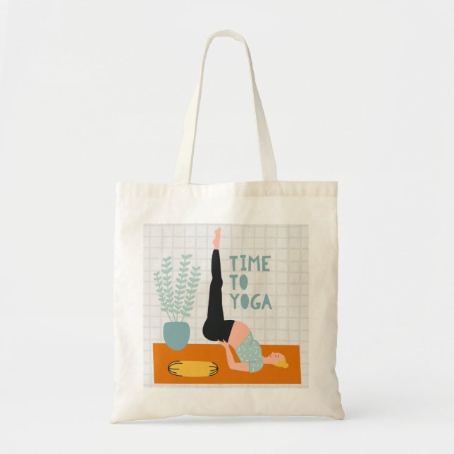 Il est temps de yoga sac fourre-tout illustré (Devant)