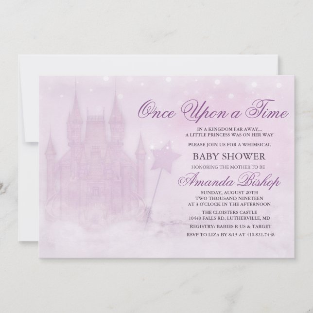 Il était une fois Fairytale Baby shower Invitation (Devant)