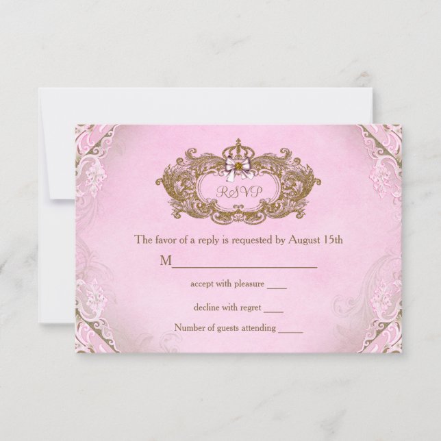 Il était une fois princesse Anniversaire RSVP (Devant)
