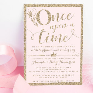 Il Était Une Fois Princesse Baby shower Invitation
