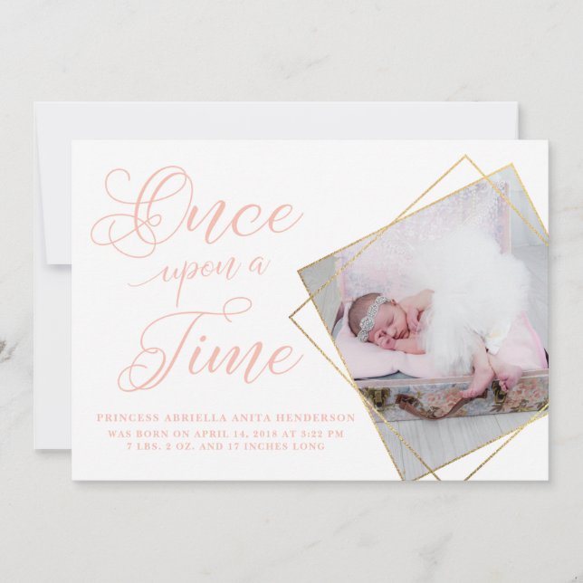 Il était une fois Princesse Faire-part de naissanc (Devant)