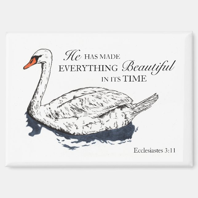 Il Fait Tout Ce Qui Est Beau Bible Verse Magnet (Recto)