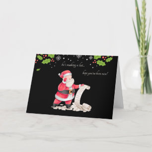 Il fait une liste Carte de vacances photo H