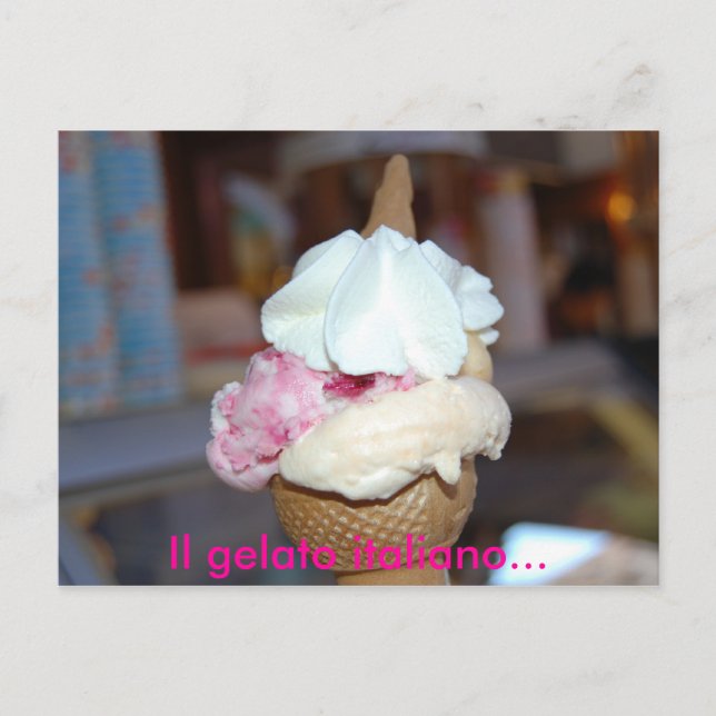 Il gelato italiano... postkarte (Vorderseite)