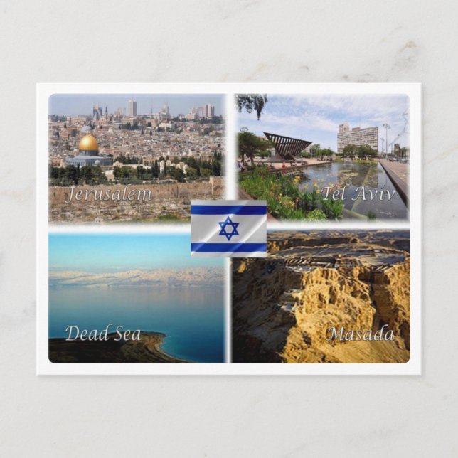 IL Israel - Jerusalem Tel Aviv - Totes Meer - Masa Postkarte (Vorderseite)