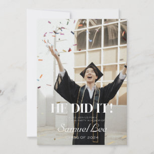 IL L'A FAIT DIPLÔMÉE FÊTE INVITATION