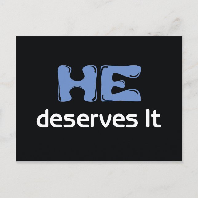 Il le mérite Carte postale (Devant)