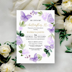 Il Me Donne Des Papillons Invitation à la Fête de 