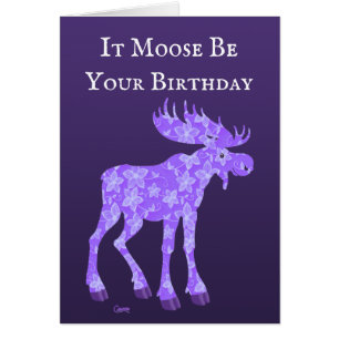 Il Moose Be Your Birday - 5" x 7" Carte d'art