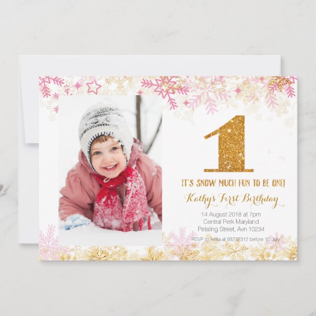 Il neige beaucoup de plaisir d'être une invitation (Devant)