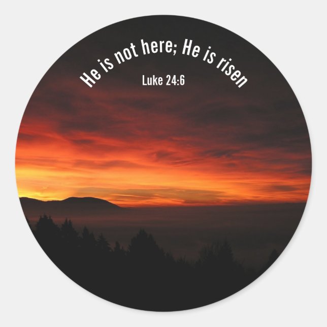 Il n'est pas ici ; il est ressuscité - Sticker (Devant)