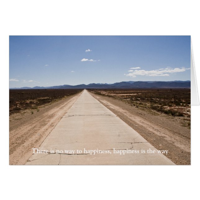 Il n'y a pas de moyen pour le bonheur (Devant horizontal)