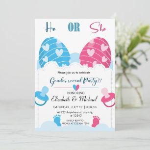 Il ou elle Pâques Genre Reveillez les invitations