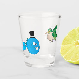 Il pesce che amava l'uccellino schnapsglas