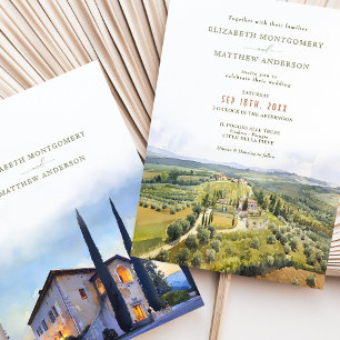 Il Poggio Alle Trese Hochzeit in Urlaubsort Italie Einladung