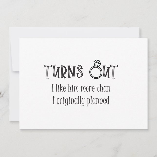 Il s'avère que je l'aime bridesmaid carte plat (Devant)