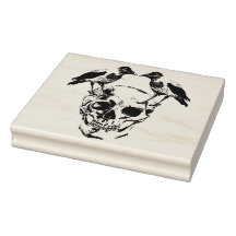 Il teschio e corvi della corona