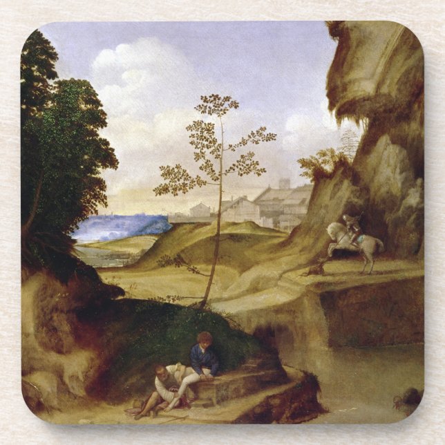 IL Tramonto (der Sonnenuntergang) (Öl auf Untersetzer (Vorderseite)