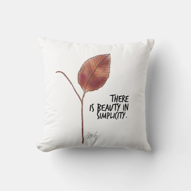 Il y a beauté dans le coussin de simplicité (Recto)