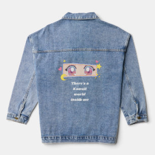 "Il y a un monde kawaii en moi" imprimé denim